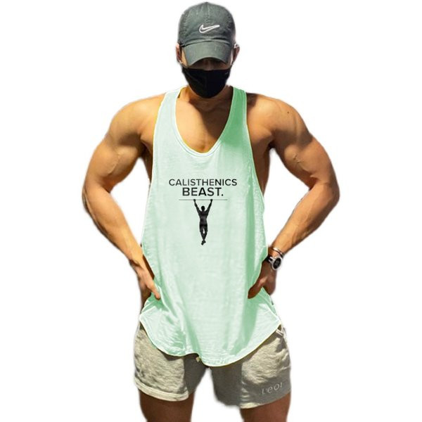 Meeste sportlik aplikatsiooniga tanktop