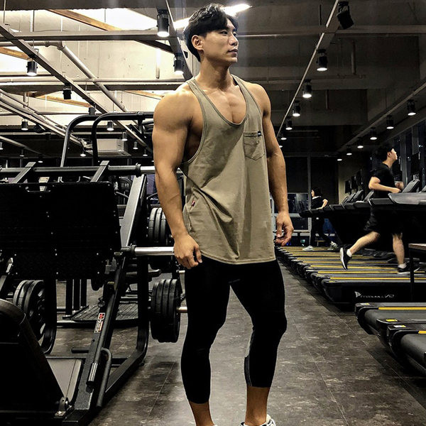 Ανδρικό φαρδύ αμάνικο με τσέπη