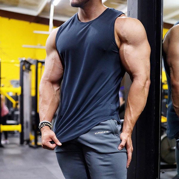 Ανδρικό casual αμάνικο  απλό μοντέλο