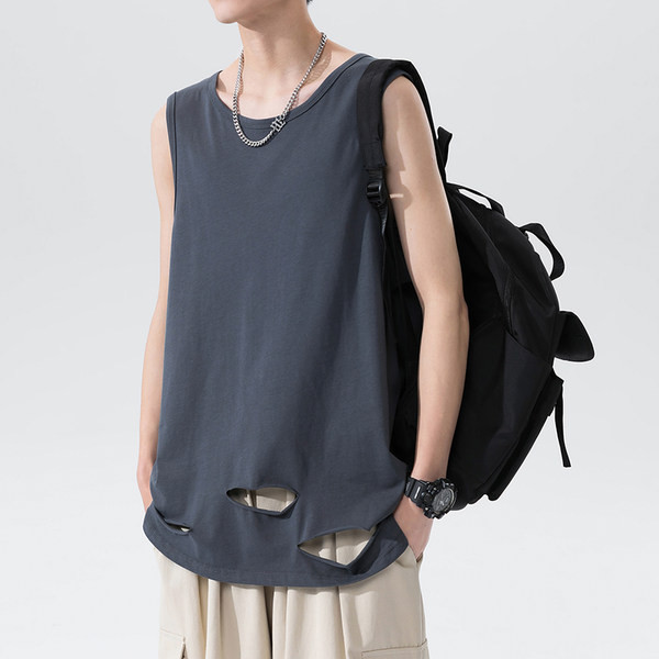 Pamut felső, szakadt motívumokkal