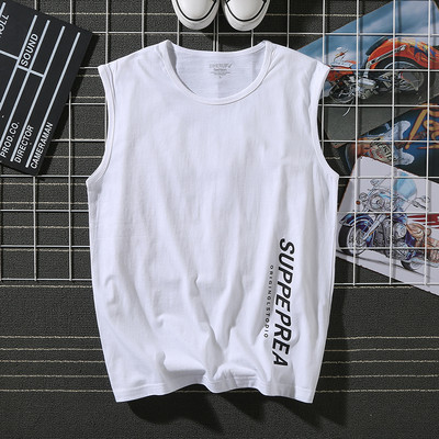 Ühevärviline pealdisega suvine tanktop