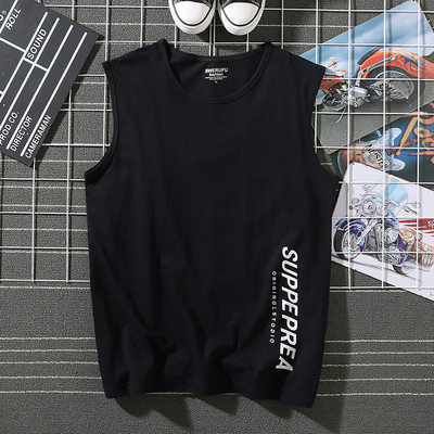 Ühevärviline pealdisega suvine tanktop
