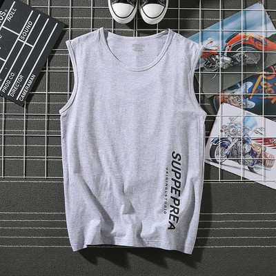 Ühevärviline pealdisega suvine tanktop