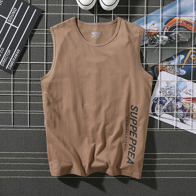 Ühevärviline pealdisega suvine tanktop