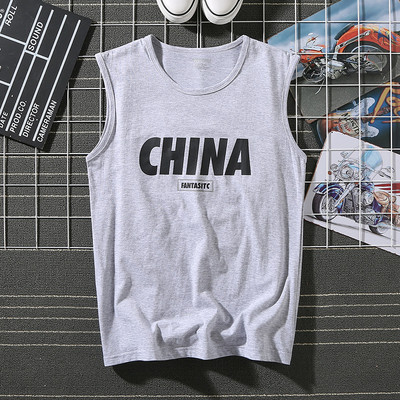 Ühevärviline pealdisega suvine tanktop