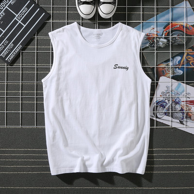 Ühevärviline pealdisega suvine tanktop