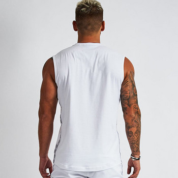 Ανδρική αμάνικη μπλούζα με επιγραφή - κατασκευασμένη από ύφασμα που στεγνώνει γρήγορα