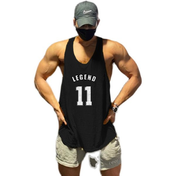 Ανδρική αθλητική αμάνικη μπλούζα με επιγραφές - διάφορα χρώματα