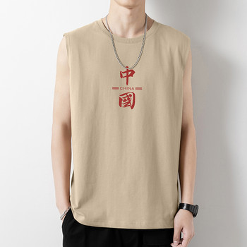 Ανδρική  casual αμάνικη μπλούζα με O-λαιμόκοψη
