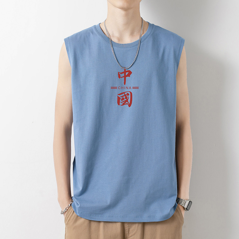 Férfi alkalmi felső O-nyakkal