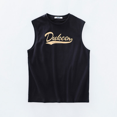 Καλοκαιρινή βαμβακερή αμάνικη μπλούζα  με επιγραφή για άνδρες