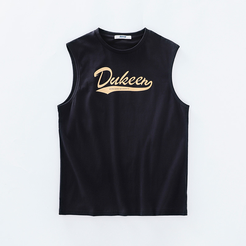 Καλοκαιρινή βαμβακερή αμάνικη μπλούζα  με επιγραφή για άνδρες