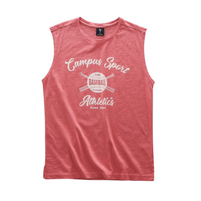 Καλοκαιρινή βαμβακερή αμάνικη μπλούζα για άνδρες με επιγραφή