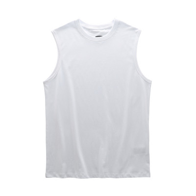 Βαμβακερή αμάνικη μπλούζα  για άνδρες - ένα χρώμα