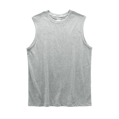 Βαμβακερή αμάνικη μπλούζα  για άνδρες - ένα χρώμα