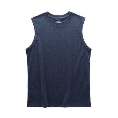 Βαμβακερή αμάνικη μπλούζα  για άνδρες - ένα χρώμα