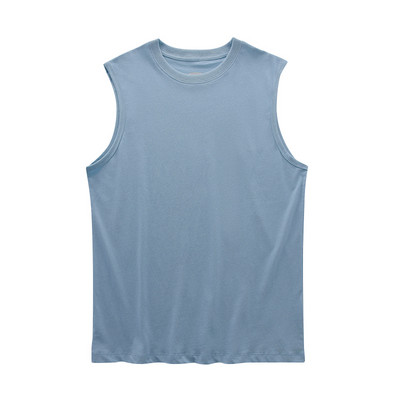 Βαμβακερή αμάνικη μπλούζα  για άνδρες - ένα χρώμα