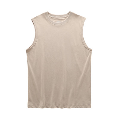 Βαμβακερή αμάνικη μπλούζα  για άνδρες - ένα χρώμα