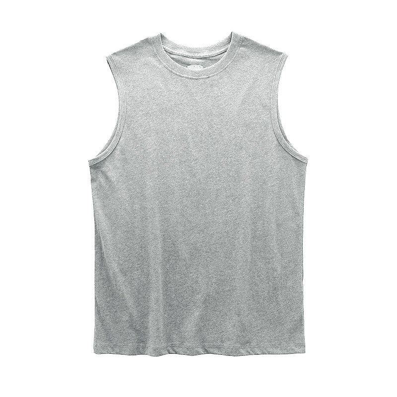 Βαμβακερή αμάνικη μπλούζα  για άνδρες - ένα χρώμα