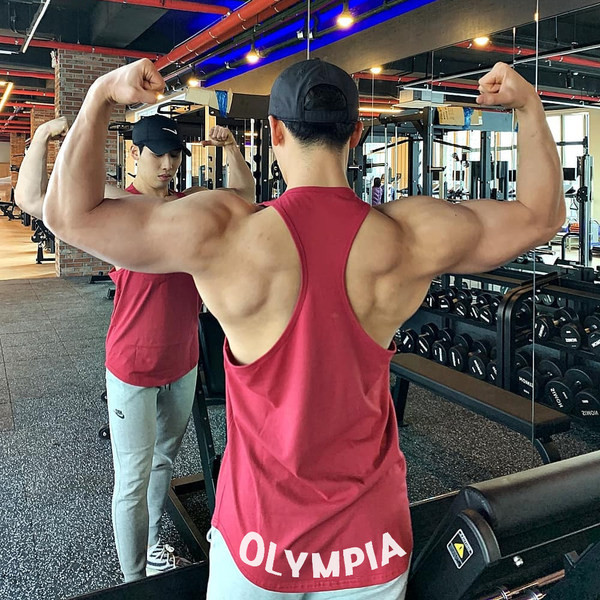 Ανδρική αθλητική αμάνικη μπλούζα με επιγραφή - σε διάφορα χρώματα