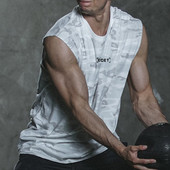 Ümara kaelusega meeste sportlik tanktop