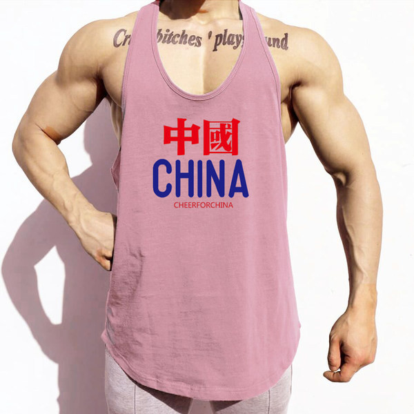 Ανδρική αμάνικη μπλούζα  με μοντέλο σε επιγραφή