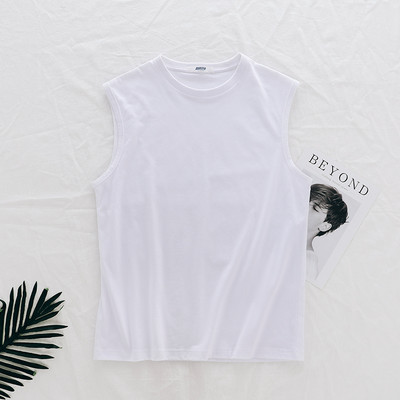 Egyszínű pamut felső, széles pántokkal