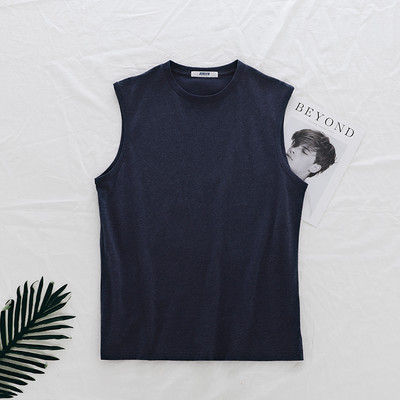 Egyszínű pamut felső, széles pántokkal