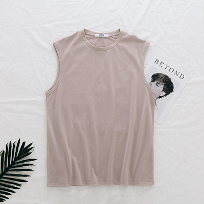 Egyszínű pamut felső, széles pántokkal