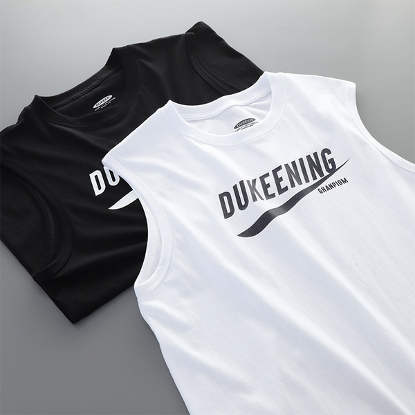 Sport és napi pamut felső, felirattal