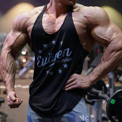 Vyriškas sportinis batviršis su užrašu - pasiūtas iš greitai džiūstančio audinio