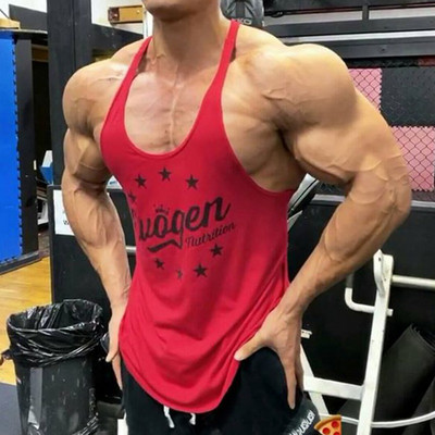 Vyriškas sportinis batviršis su užrašu - pasiūtas iš greitai džiūstančio audinio