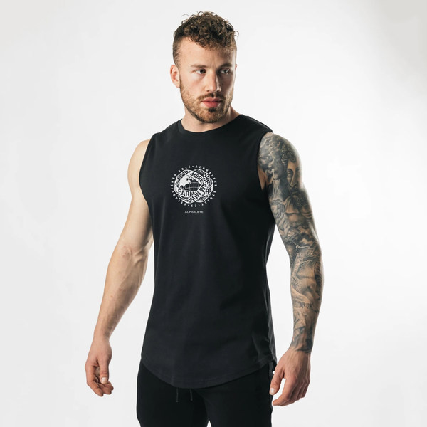 Νέο μοντέλο ανδρική αμάνικη μπλούζα με οβάλ λαιμόκοψη