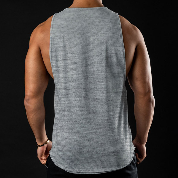 Νέο μοντέλο ανδρική αμάνικη μπλούζα με οβάλ λαιμόκοψη