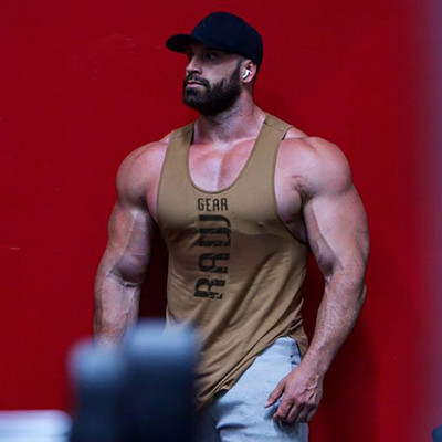 Meeste sportlik tanktop kirjaga-Slim mudel