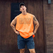 Μοντέρνο ανδρικό αμάνικο με οβάλ λαιμόκοψη