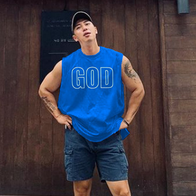 Μοντέρνο ανδρικό αμάνικο με οβάλ λαιμόκοψη