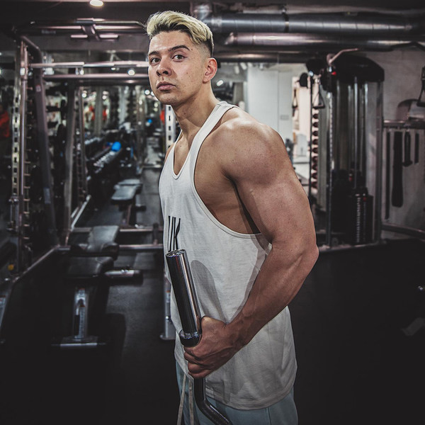 Ανδρική αμάνικη μπλούζα με λαιμόκοψη σε διάφορα χρώματα