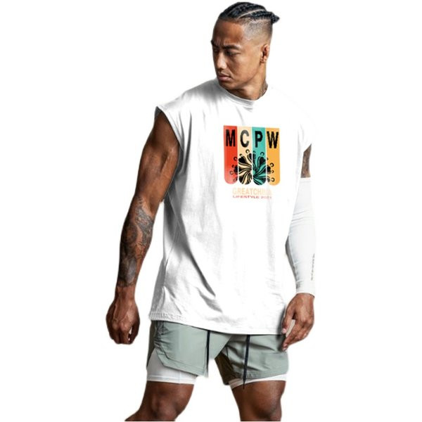 Мъжки потник с цветна апликация 