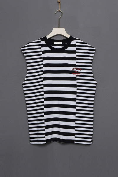 Καλοκαιρινή ριγέ αμάνικη μπλούζα για άντρες