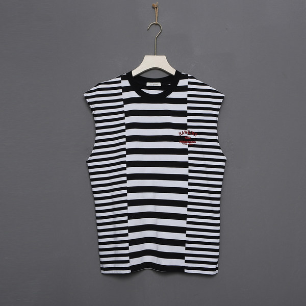 Καλοκαιρινή ριγέ αμάνικη μπλούζα για άντρες