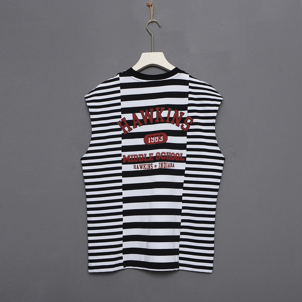 Καλοκαιρινή ριγέ αμάνικη μπλούζα για άντρες