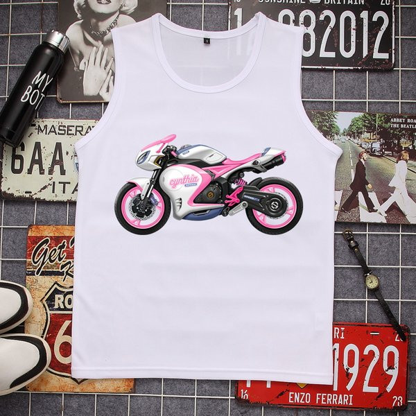 Modern férfi felső, színes nyomattal