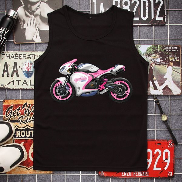 Modern férfi felső, színes nyomattal