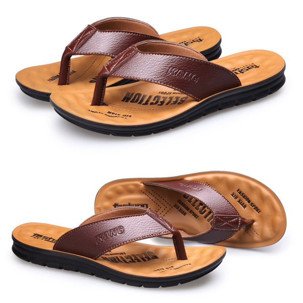 Öko bőrből készült új modell nyári papucs orrú