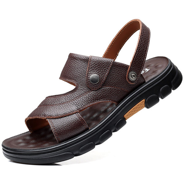 Ανδρικά πέδιλα από faux δέρμα - casual