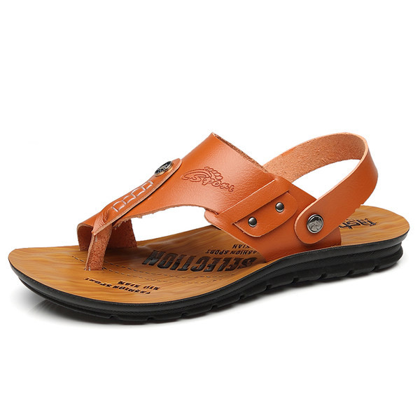 Jauna modeļa vasaras vīriešu sandales no eko ādas