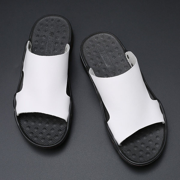 Alkalmi férfi papucs eco bőr pánttal