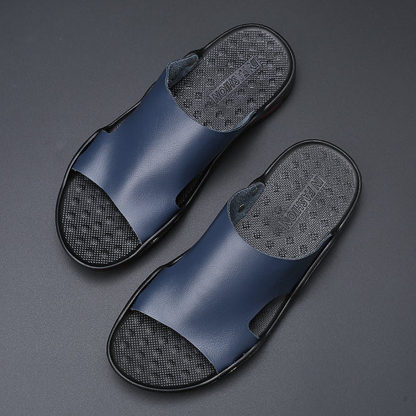 Alkalmi férfi papucs eco bőr pánttal