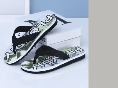 Férfi alkalmi papucs a lábujjak között felirattal